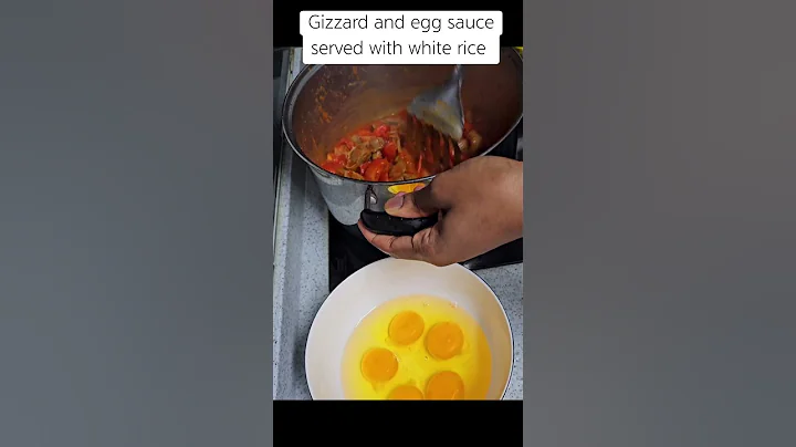 Gizzard and egg sauce served with white rice