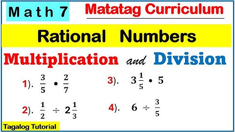 Math 7 Multiplication and Division of Rational Numbers #matatag #matatagcurriculum #rationalnumber