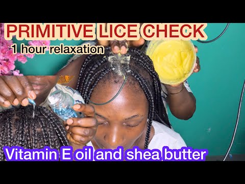 ASMR ✨Primitive LICE Check, Vitmain E Oil, Scalp Scratch,Scalp cleansing,Ear And Face massage 1 HOUR