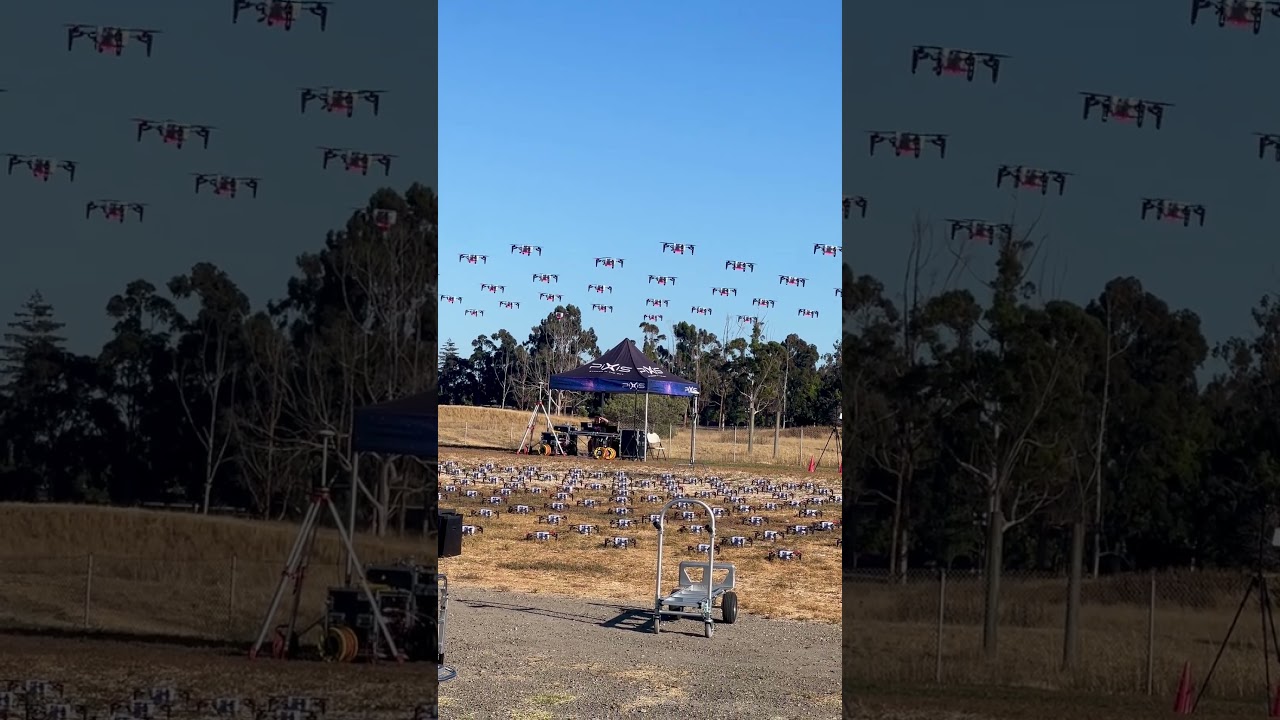 Drone Swarm: Testing Drones before Drone Show begins 