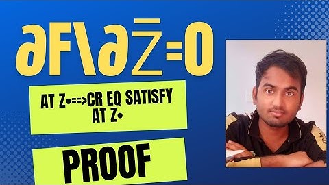 If ∂f\∂z̅=0 at z° then the function f(z) satisfy C-R equation at z°.#complexanalysis L-3