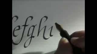 calligraphy - how to write calligraphy letters - italic letters for beginners