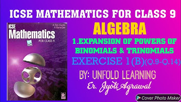 ICSE|Mathematics|Class 9|Solution|A DasGupta|Algebra|1.Expansion of binomials&trinomials|Ex-1B|Q9-14