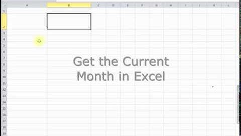 Get current month in Excel using the CHOOSE, MONTH and TODAY functions