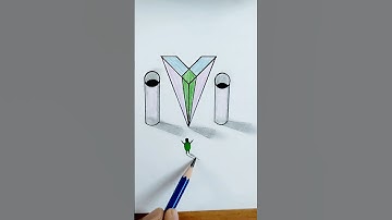 How to draw a 3D illusion drawing on 📝😱 #art #drawing #shorts
