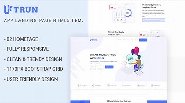 UTRUN - Software, App Landing page HTML5 Template | Themeforest Website Templates and Themes