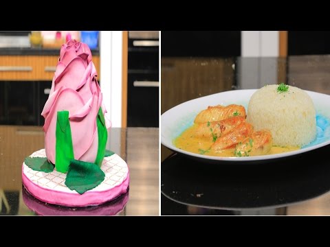 طريقة عمل كيكة الوردة