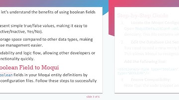 How to Create a Boolean Field in Moqui Entity Definitions