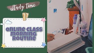 Online class morning routine||روتين الدراسة اونلاين الصباحى#shorts