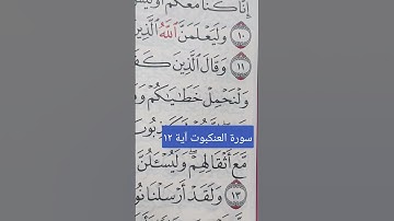 سورة العنكبوت آية ١٢ #تعلم_القران_الكريم #القرآن_الكريم #شرح_أحكام_التجويد