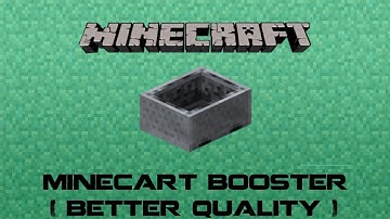 Minecraft Tutorial:: 350+ Block Minecart Booster 1.4  (Better Quality)