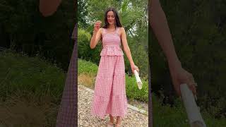 Pink Gingham 2 Piece Skirt Set | Casual Vacation Outfit Idea