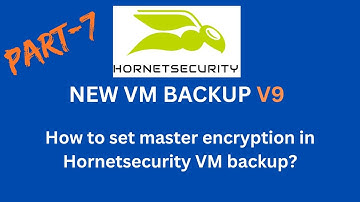 How to set up Master Encryption in Hornetsecurity VM Backup
