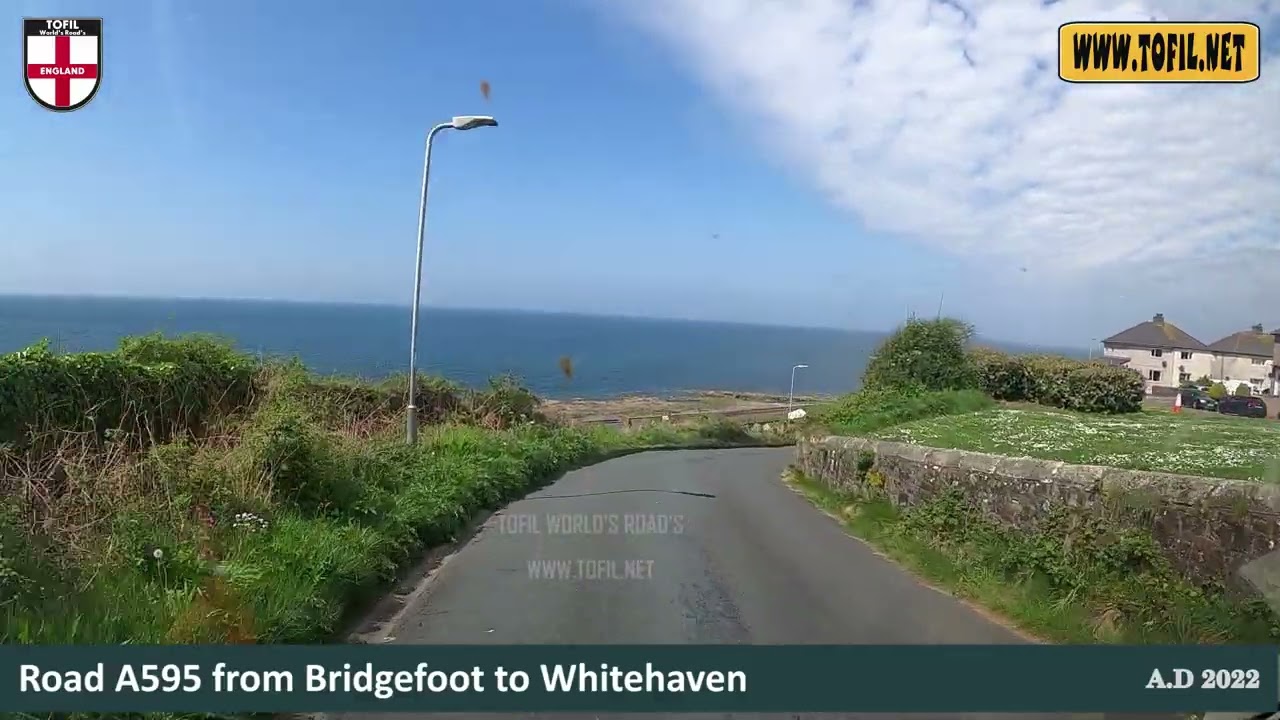 Road A595 from Bridgefoot to Whitehaven ENGLAND 2022 Road Trip WWW.TOFIL.NET