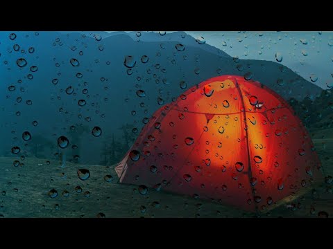 Rain On Tent Sound - Black Screen - Sleep, Study, Meditation, Relaxation - 10 Hour