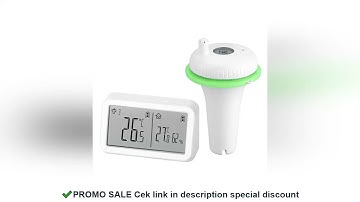 INKBIRD IBS-P02R Upgraded Floating Pool Thermometer with Indoor Temperature Humidity Monitor for Hot