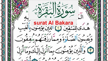 سورة البقرة مكتوبة حاتم فريد الواعر برواية حفص عن عاصم