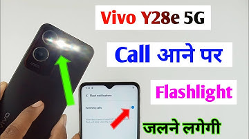vivo y28e 5g incoming call flashlight setting / how to enable incoming call flashlight vivo y28e