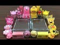 Mixing Random Things Into Clear Slime ! Pink Vs Yellow Special Series Part 9 Satisfying Slime Video