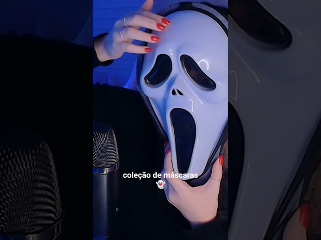 ASMR Coleção de Máscaras de Halloween 🎃 #asmr #mascaras #halloween #ghostface