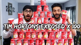 ROLL UP THE RIM 100 CUPS OF COFFEE!! *TIM HORTONS EXPOSED*