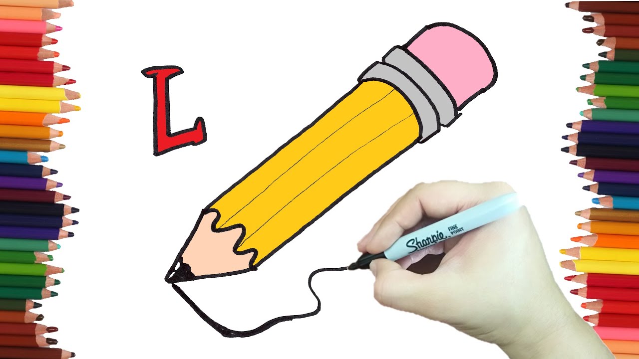 Dibujando un LAPIZ - Dibujos con la letra L - Dibubaron Speed Drawing -  thptnganamst.edu.vn