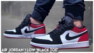 air jordan 1 black toe low