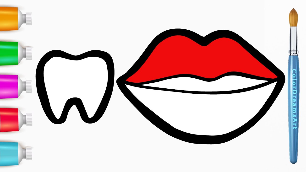 How to Draw a Beautiful Teeth and Lips | Step by Step Easy