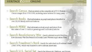 Heritage Quest Online Genealogy Database