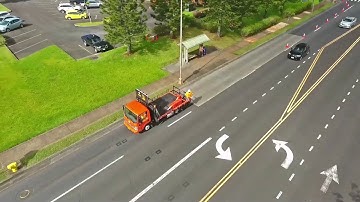Road Safety Services and Design - Traffic Control Setup (Drone Video)