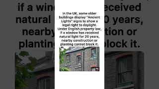 UK Ancient Lights Law 😳🏛️#AncientLights #UKHistory #PropertyLaw #trending #viral #shorts