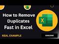 Excel Hack: How to Remove Duplicates Fast in Excel