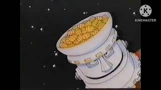 Peter uses his Hurricane Holler at Squish from Captain Crunch Cereal Commercials.