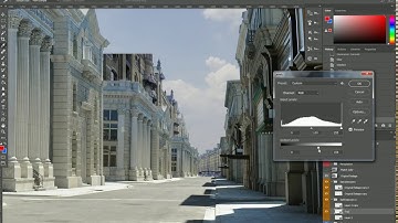 Street Set Extension - Digital Matte Painting Process