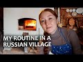 Staying in a Russian village with my dad | How we heat the house in winter