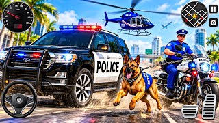 Police K9 Chase Mission! Police SUV & Motorcycle Hunt Helicopter | Police Simulator Gameplay screenshot 3