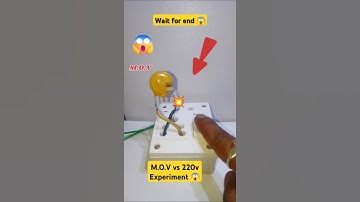 Testing MOVs with 220V AC Current #diy #shorts #experiment