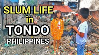 THE FAMOUS BIGGEST SLUM in PHILIPPINES | EXTREME WALK at SLUM NARROW ALLEY in Tondo Manila [4K] 🇵🇭