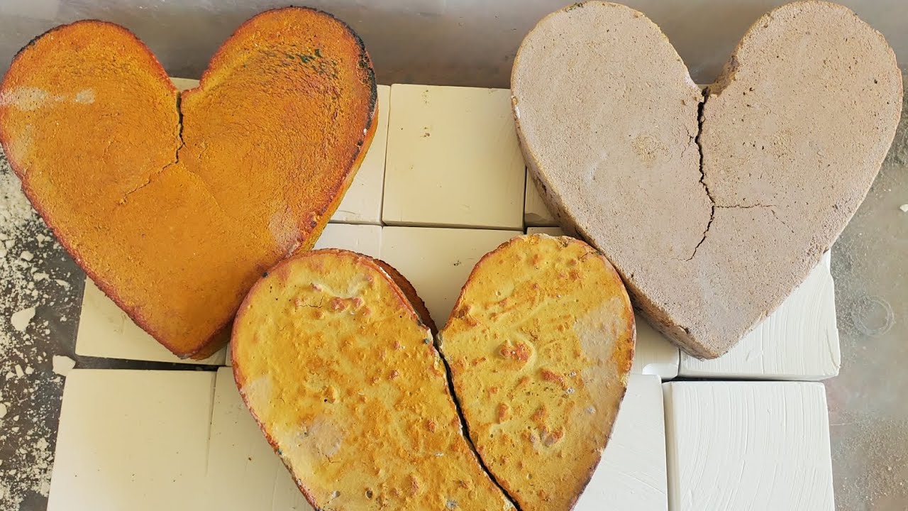 Large Crunchy Heart Gym Chalk Reforms | 16 Crispy Fresh Blocks | ASMR | Powder Play | Sleep Aid |