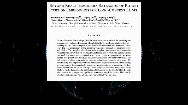 Beyond Real: Imaginary Extension of Rotary Position Embeddings for Long-Context LLMs (Dec 2025)