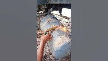 Effective Ways to Patch a Leaking Compressor Tank#mechanic #repair #welding #shorts #welder
