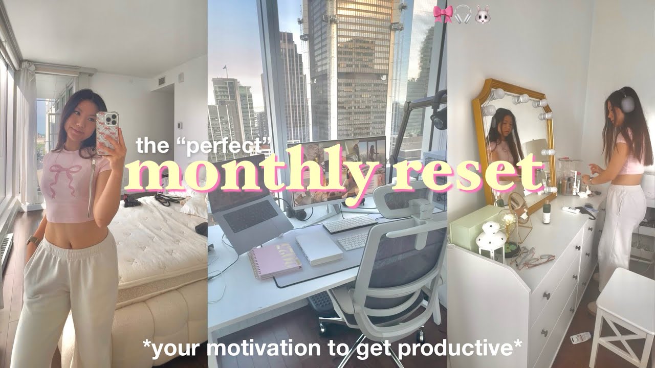 MONTHLY RESET🐰 *get motivated* clean with me, organization, aesthetic vlog