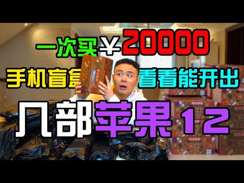 找某机99一个的手机盲盒，我买了2万块，看看能开出几部苹果12？