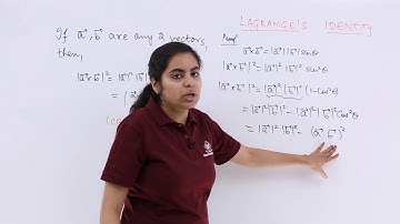 Class 12th – Lagrange’s Identity | Vector Algebra | Tutorials Point