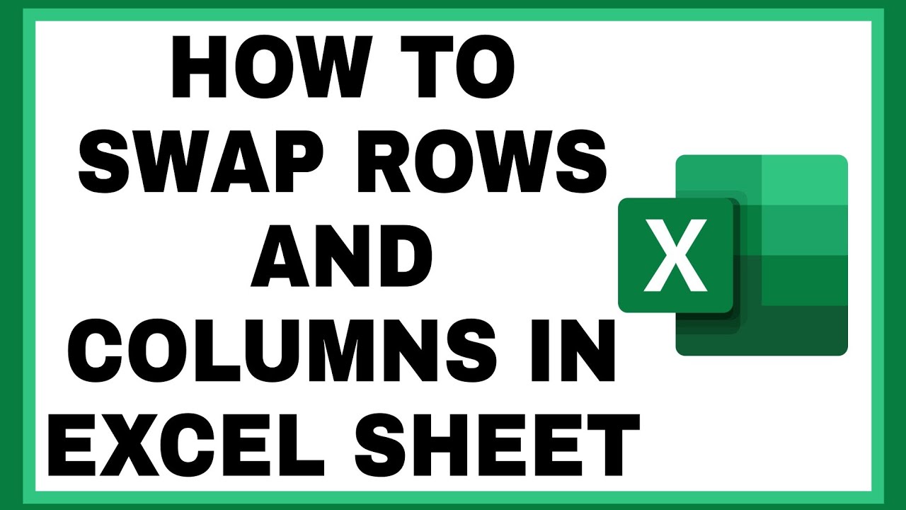 How to Swap Rows and Columns in Excel. - YouTube
