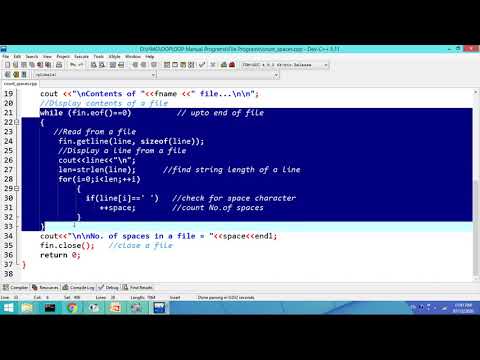 C++ program to count No  of Spaces in a file