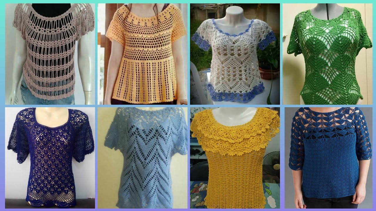 Most Beautiful & Stylish Crochet Tunic Top//Blouses shirt Designs Ideas 