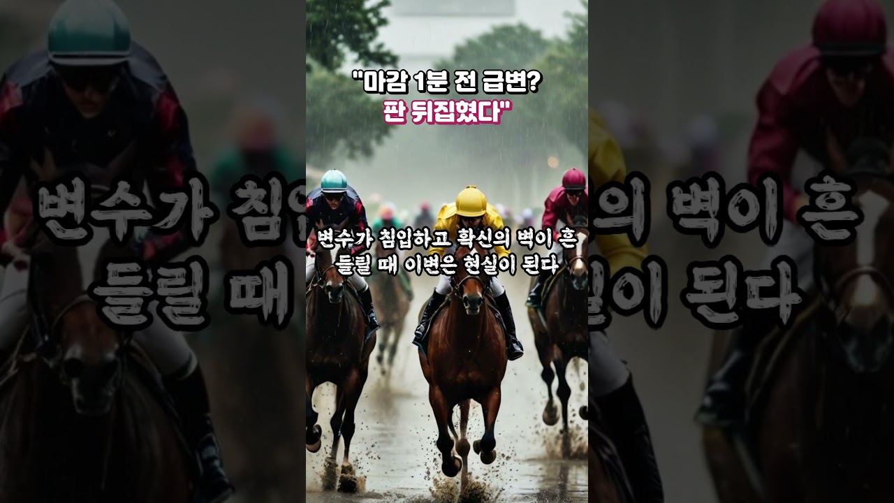 경마 배당판, 마감 1분 전 급변? 판 뒤집혔다!
