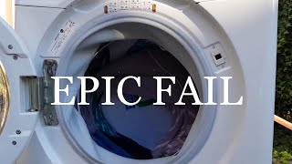 Stress test: Throwing WET clothes while spinning at 1600RPM!!! (GONE WRONG)