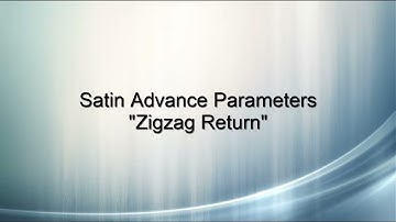 How To Use Zigzag Return In Stitchmax. (0232)